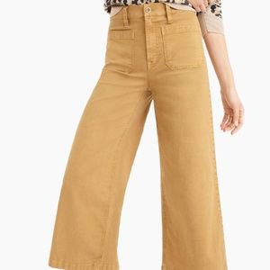 J Crew Point Sur wide leg cropped pant